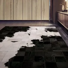Американский стиль воловья кожа ковер пэтчворк, большой размер натуральная воловья кожа меховой ковер, гостиная ковер декоративный офисный ковер