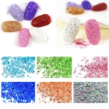 New 1000pcs/pack 1.2mm 3d Flat Back Tiny Nail Art Rhinestone Decorations 12colors DIY Beauty Nail Accessories Tools