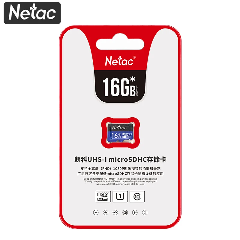 Карта памяти Netac Micro SD P500 класс 10 16 ГБ 32 64 карта C10 Mini SDHC SDXC TF для смартфона камеры