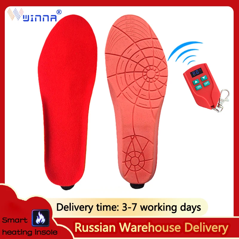

USB Heated Shoe Insoles with LED Wireless Remote Control Rechargeable Heating Warm Pad Winter Sport Ski Thermal Increase Insoles