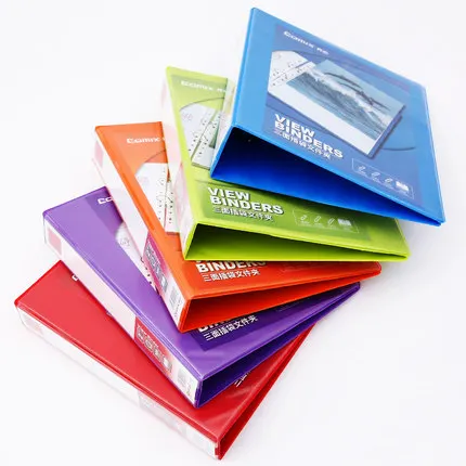 

Three-sided insert color A4 folder A4 two-hole binder folder office folder file storage fast clip color punch clip D-clip
