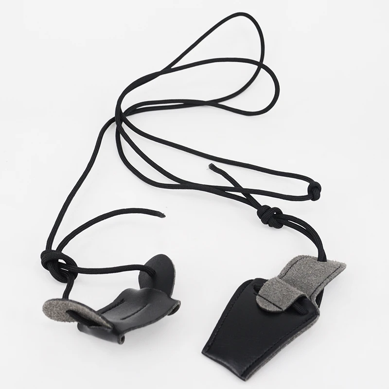 

1Pcs New Archery Bow String Stringer Leather Winding Black Rope Cord For Recurve Bow /Longbow Accessories Install Assist Tool