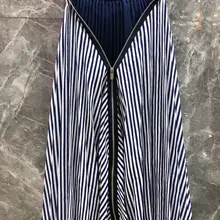 Осенняя Новая женская плиссированная юбка в стиле пэчворк 2 цвета пачка