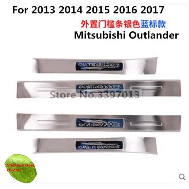 Высококачественная внутренняя внешняя накладка на ступеньку/дверной порог для 2013- Mitsubishi Outlander Samurai - Цвет: 4
