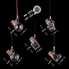 Lots 10pcs Mini Clear Glass Bottle Jars Vials Wish Bottle Cute Art Bottles DIY Craft with Corks Stopper key chain 2