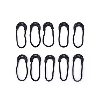 

10/5PCS Black Backpack Zipper Pulls Cord Rope Ends Lock Zip Clip Strap Gym Suit Garment Bag Parts Accessories Outdoor Camping