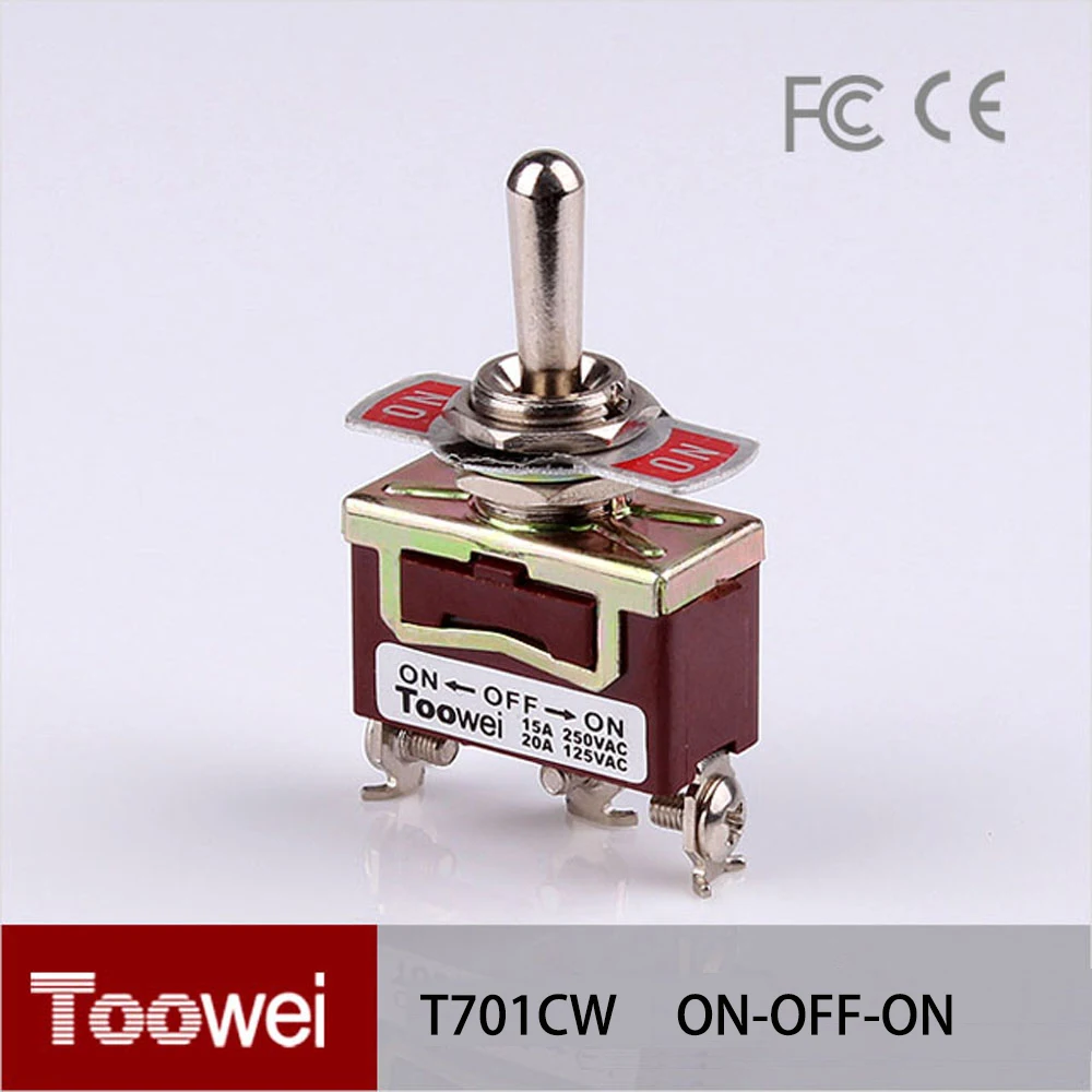Toowei 3P ON OFF ON toggle switch screw terminal on off on 3 position