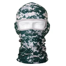 Зеленые камуфляжные маски лыжный капюшон шапка вуаль Балаклава УФ Защита полная шапка с защитой для лица шапка