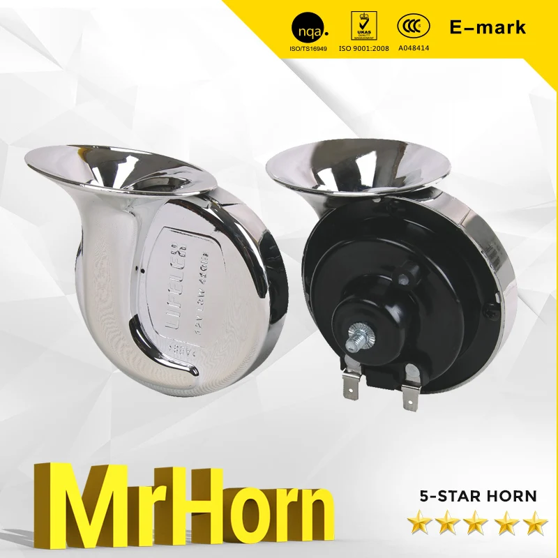 MrHorn free shiping 2x 12V Slender Snail Air Horn Vehicle Marine Boat