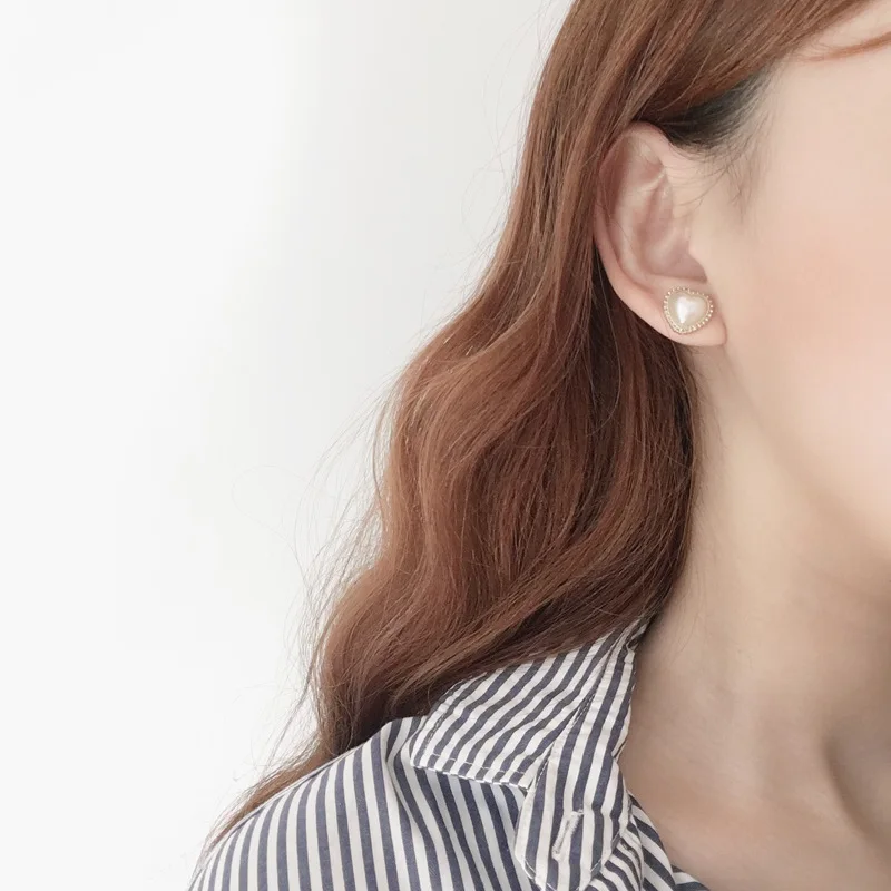 Простые серьги в японском и корейском стиле с жемчугом брендовые ювелирные