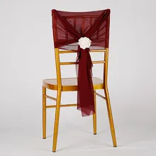 Шифоновая лента для свадьбы украшение для банкета/хиавари стул створки/Чехол для стула из шифона 50 шт