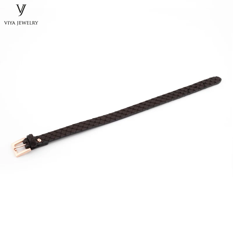 Simple Clasp Flat Stingray Python Cord Wrap Bracelet Charm Cuff Leather Men Bracelet 8mm Real Python Stingray Leather Wristband Adjust Bracelet (25)