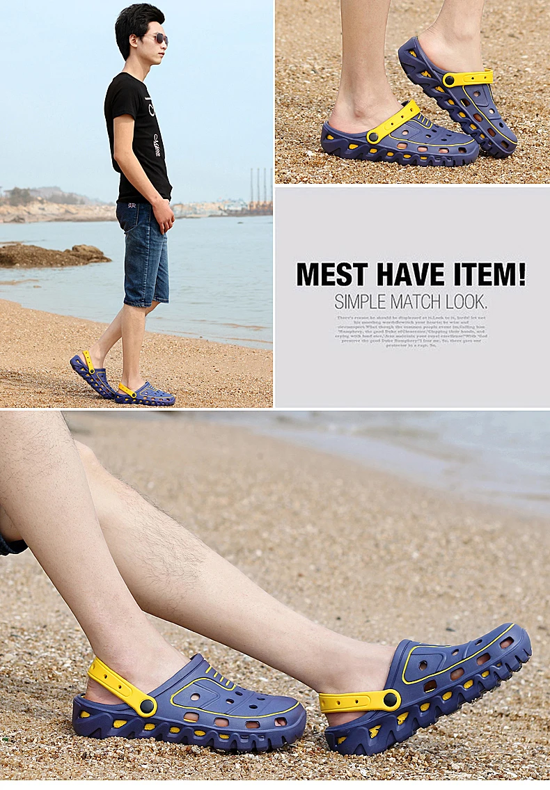 Бренд ramialali; летние пляжные сандалии с мягкой подошвой; водонепроницаемая обувь; повседневные мужские сандалии; дышащие мужские Вьетнамки; Летняя обувь