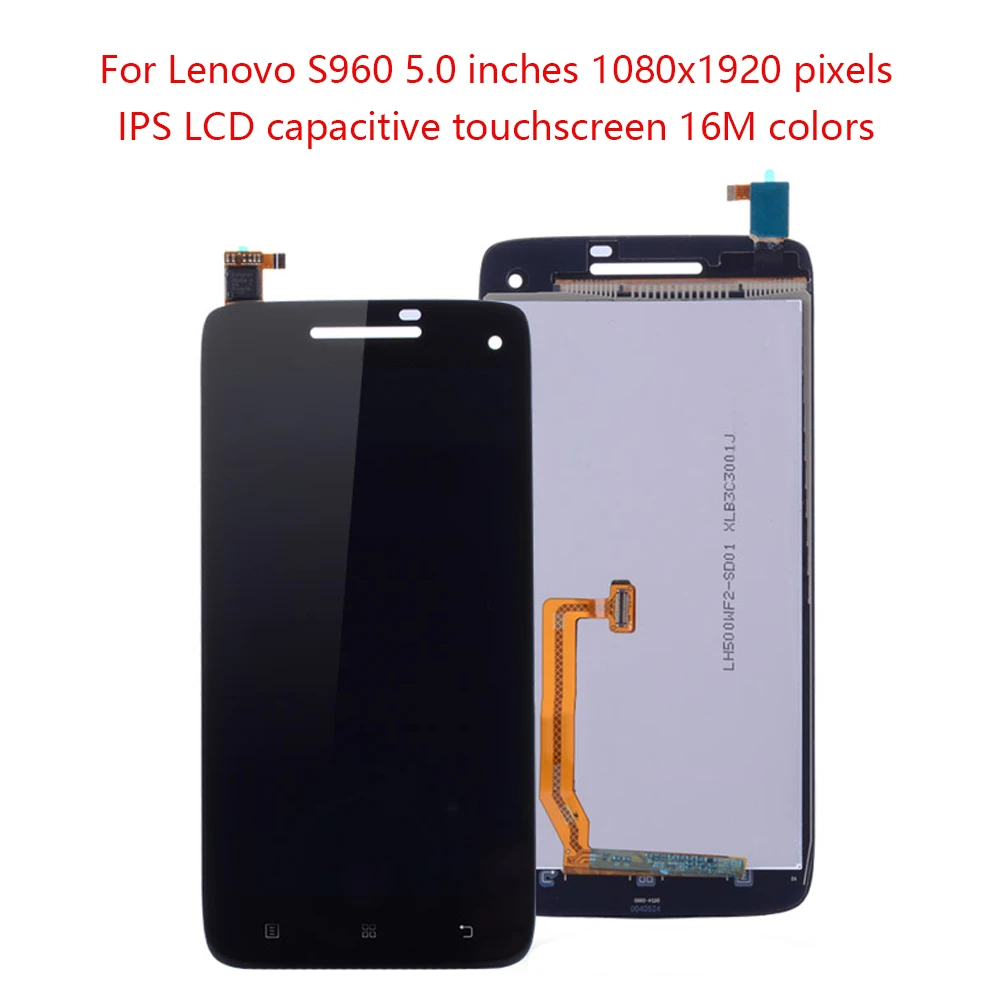 

Original 5.0" Display For LENOVO S960 LCD Touch Screen with Frame Digitizer For Lenovo Vibe X S960 Display Replacement S960 LCD