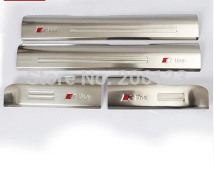 

high quality ! Stainless steel threshold 4pcs/set Door sillsfor Q5 2013-2015 Fast air ship