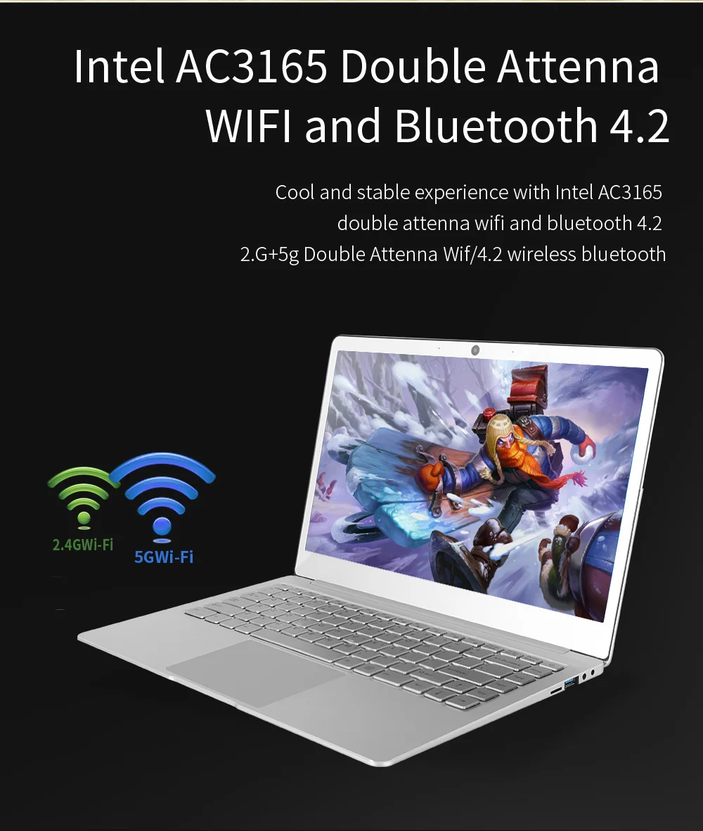 Ноутбук Jumper EZbook X4 14,0 дюймов Windows 10 Intel Apollo Lake J3455 четырехъядерный 1,5 ГГц 6 ГБ ОЗУ 128 Гб SSD двойной Wifi HDMI ноутбук