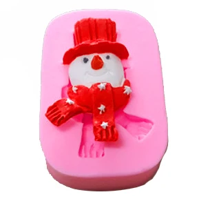

Free shipping snowman cooking tool Silicone Fondant Gum Paste Mold Cake Decorating Clay Resin sugar Candy Fimo Sculpey