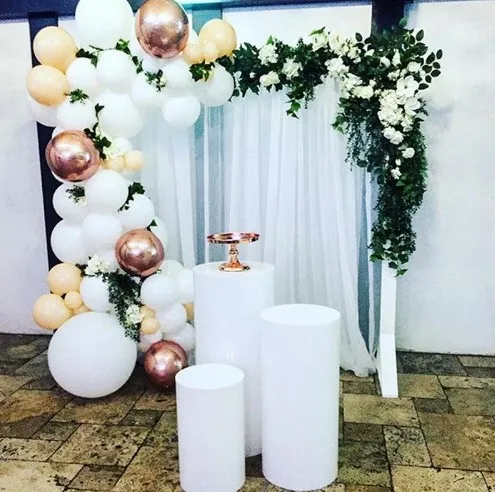 Металлический большой цилиндрический столб стойка для свадебного торта цветок еда ремесла дисплей с пьедесталом ваза для дня рождения детский душ реквизит