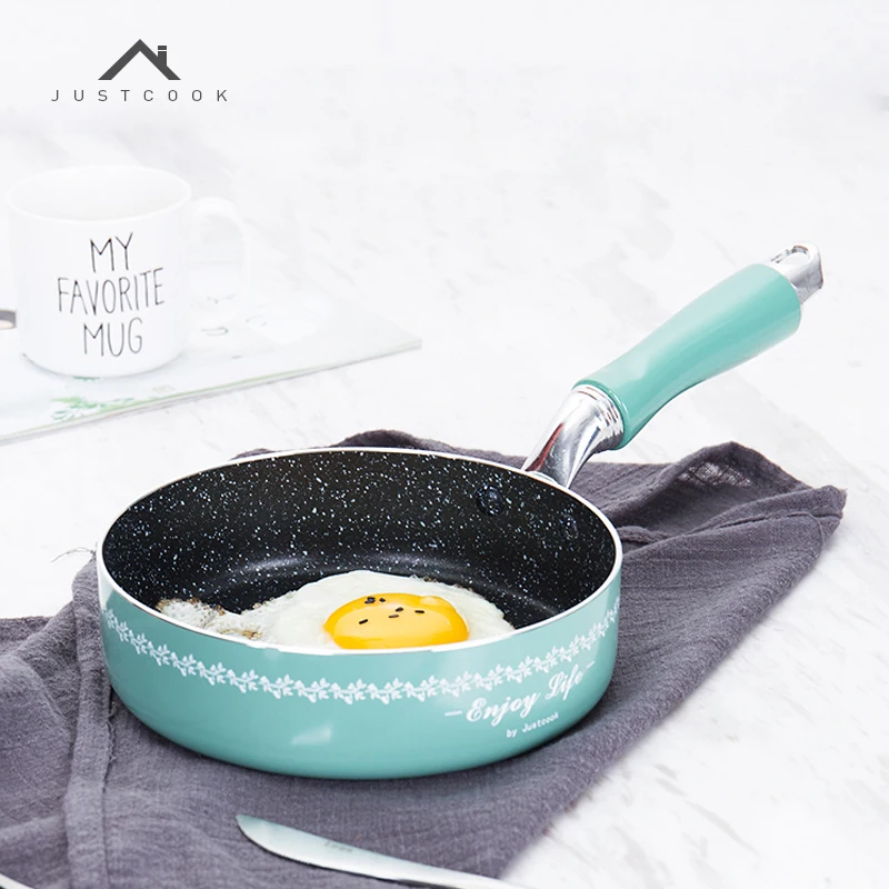 Justcook 16 CM Japanese Style Lovely Frying Pan Non stick Griddles & Grill Pans Frying Eggs Gas