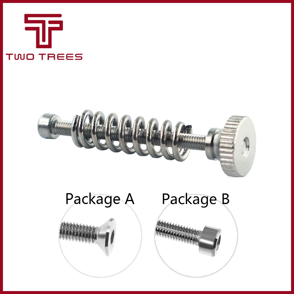 5 шт. 3D принтер выравнивающие компоненты M3 винт выравнивание пружина выравнивание ручка Набор для 3D принтера нагревательные части кровати