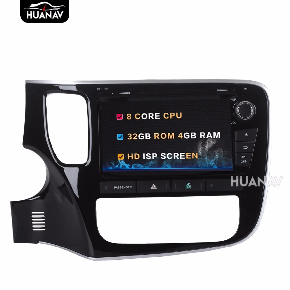 Top 8" Car DVD GPS Navigation Head Unit Pure 8 core Android8.0 Car DVD player GPS navigation for Mitsubishi Outlander 2014-2017 2