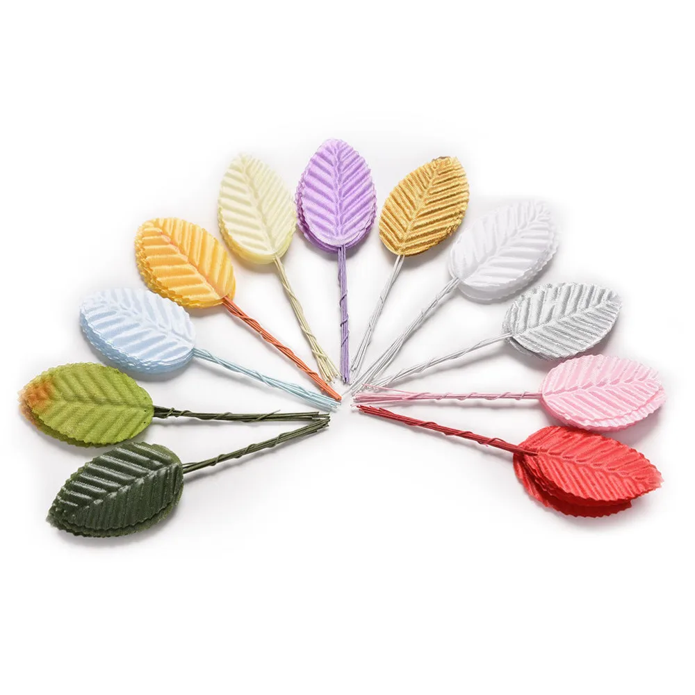 

10pcs/pack New high simulation leaves silk stocking flower Artificial scrapbooking flower leaves party decoration