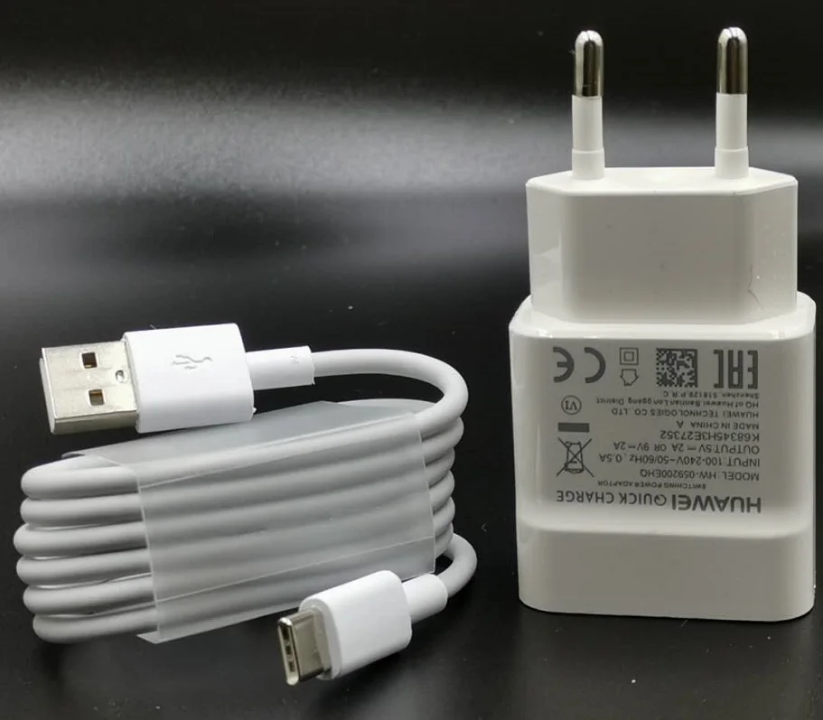 Оригинальное быстрое зарядное устройство Huawei 18 Вт ЕС USB адаптер для быстрой