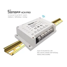 Date ITEAD Sonoff 4CH-4 Gang De Montage Sans Fil Contrôle WIFI Smart Switch Accueil Lumière Alexa À Distance Amazon Alexa