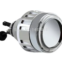 Быстрая g5 2,5 ''дюймовый hid bi- объектив проектора фар комплект H1 H7 H4 9005 9006 с белого и синего цвета Ангельские глазки