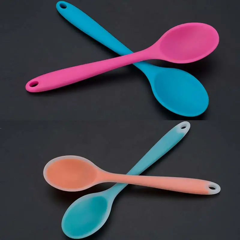 1 шт. силиконовая мини ложка|spoon colorful|silicone spoonspoon heat resistance |