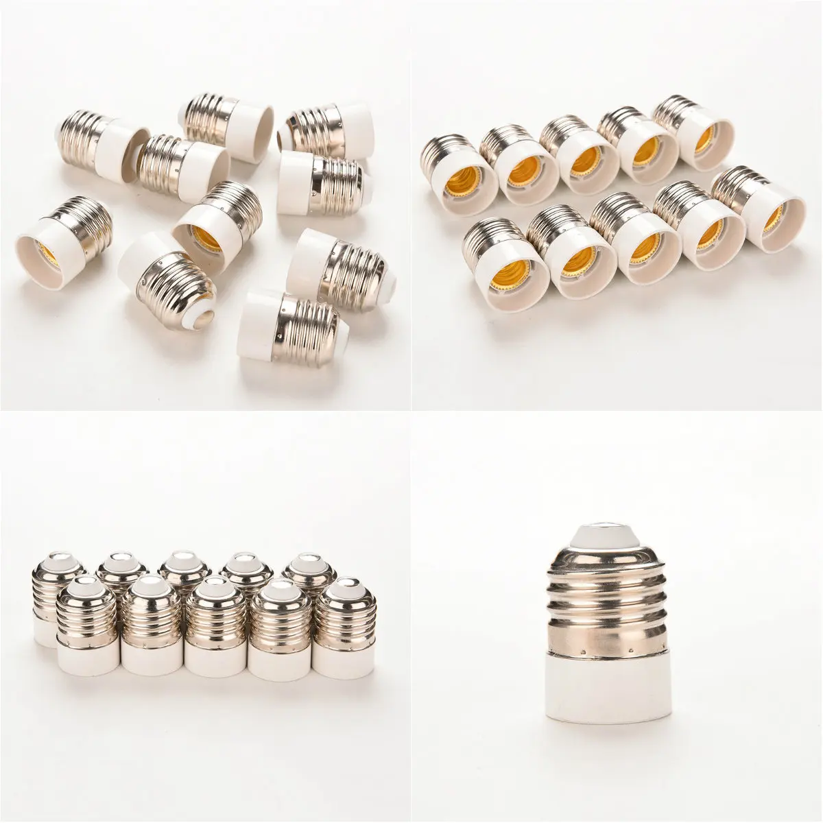 

5Pcs/Base type Adapter E27 to E14 Fireproof Material Conversion lamp Holderlot Electrical Socket light Bulb good quality