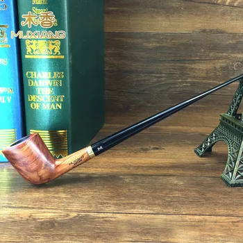 

Rosewood Tobacco Pipe ,Annatto long handle pipeSmoking tool.Wooden pipe,Men's gift
