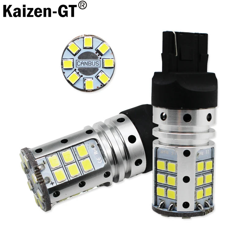 

Kaizen Car Tail Light 7440 LED Canbus T20 W21W 3030 32SMD Auto Brake Reverse Lamp DRL Rear Parking Bulbs,White Red Yellow