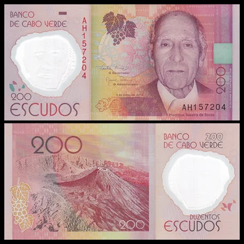 

Cape Verde 200 Escudos, 2014, P-71, Polymer, UNC, Collectibles, Gift, Africa, Genuine Original Paper Note