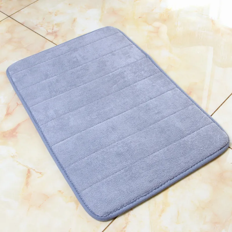 40x60 см коврик для ванной, утолщенный коврик для ванной комнаты, водопоглощающий ковер, мягкий ворсистый коврик из пены с эффектом памяти для ванной, коврики для кухонной двери - Цвет: Gray