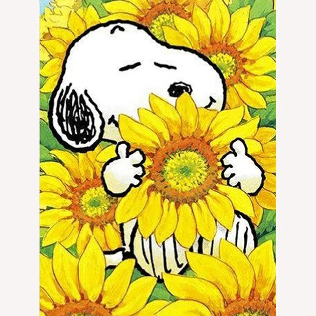 

5D DIY Diamond Painting Full Drill Round/square Diamond Embroidery Snoopy Cartoon Dog Cross Stitch Wall Stickers Mosaic