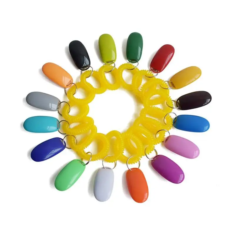 

1PCS Remote Dog Trainer Portable Animal Dog Button Clicker Sound Trainer Pet Training Tool Control Wrist Band Accessory