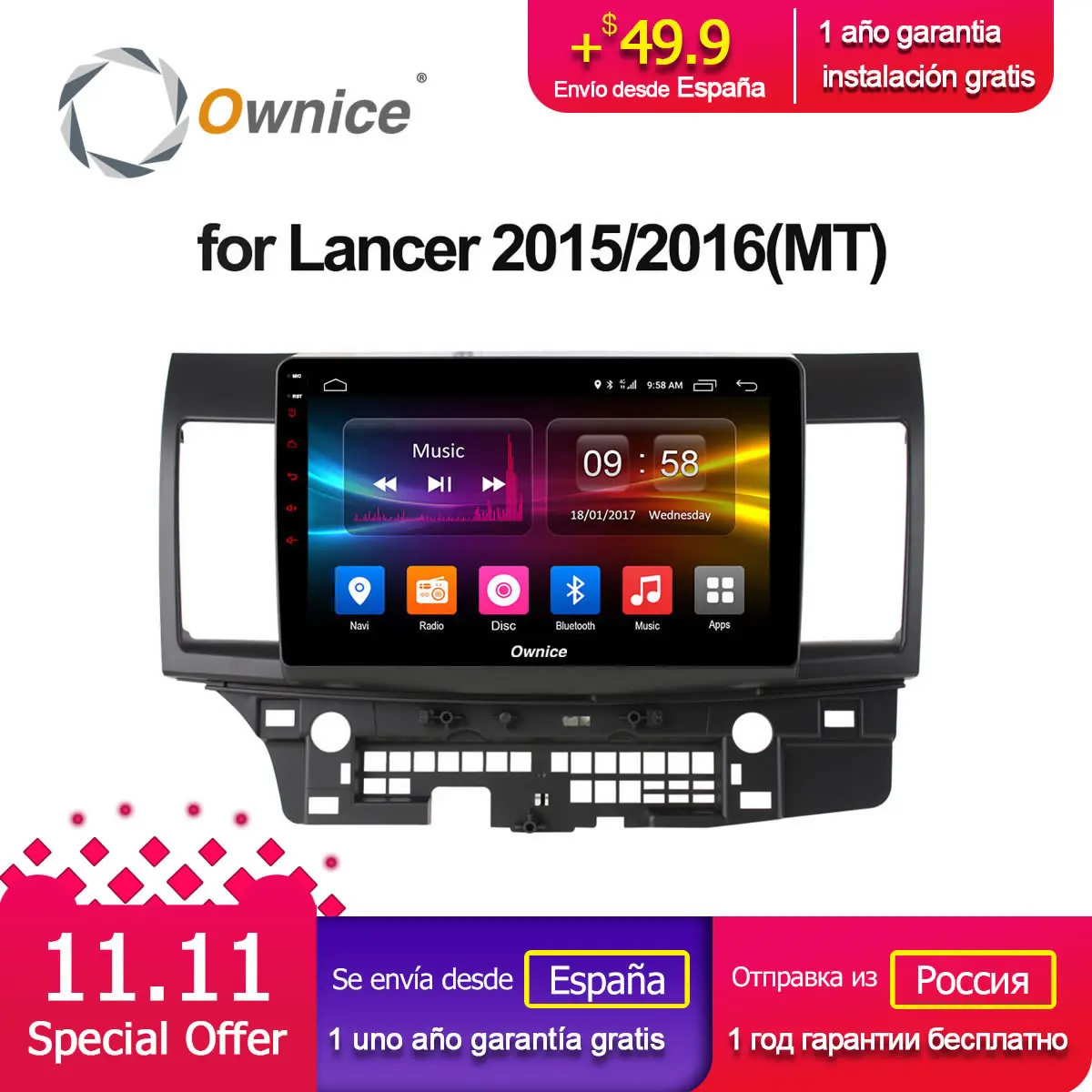 

Ownice K1 K2 Android 8.1 Octa 8 core 10.2" Car dvd GPS stereo radio for Mitsubishi Lancer 2015/2016(MT) 2G Ram 4G LTE DAB+