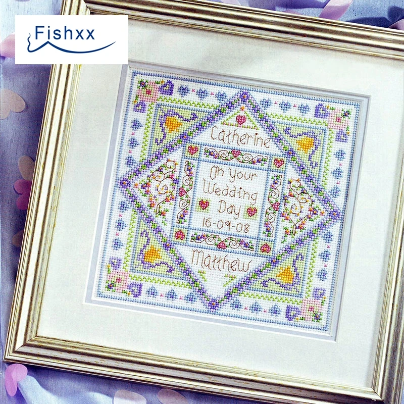 Fishxx крест пакет стежка Европейский журнал Crazy114-2 Свадьба благословение праздничный геометрический узор DIY алфавит
