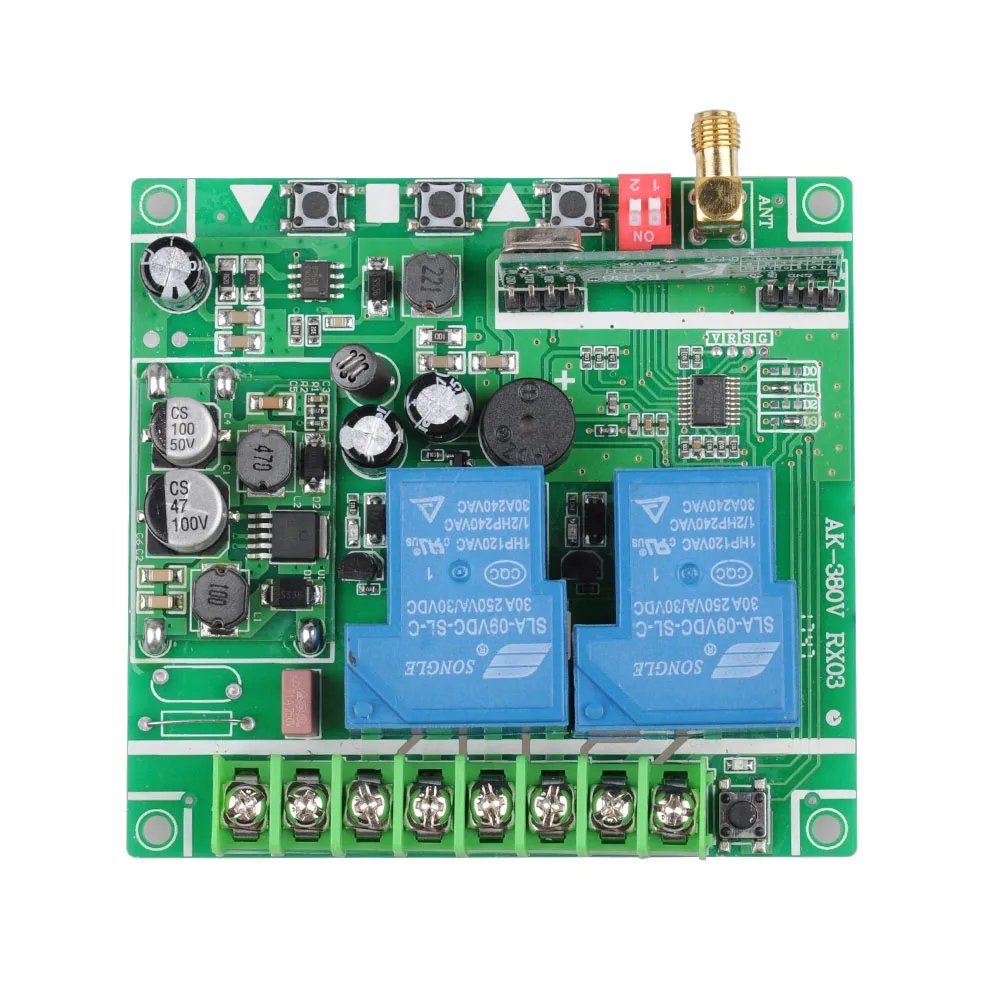 500m-1000M DC12V 24V 36V 48V 40A RF Wireless Remote Control Power Switch Radio Controller Transmitter Receiver with Antenna Radio Remote Control Industrial Remote Control Switch Long Distance Range