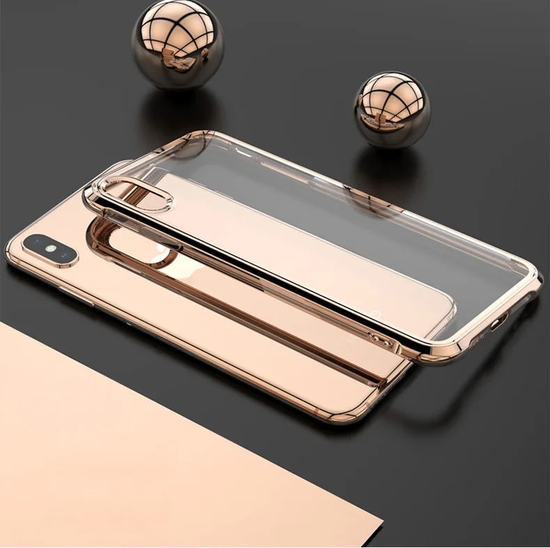 Shockproof Clear TPU Case For iPhone 11 Pro Max 11 Pro 11 Luxury Plated Airbag Anti-Knock Case For iPhone XS Max XR XS 7 8 Plus