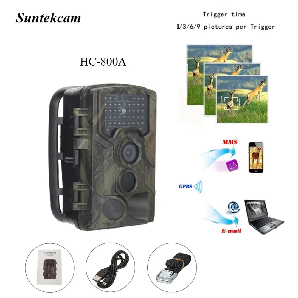 

16MP HC800A Hunting Camera IP65 Waterproof Night Vision Animal Photo Traps Infrared Cameras 940nm Viewing Trail Camera Trap