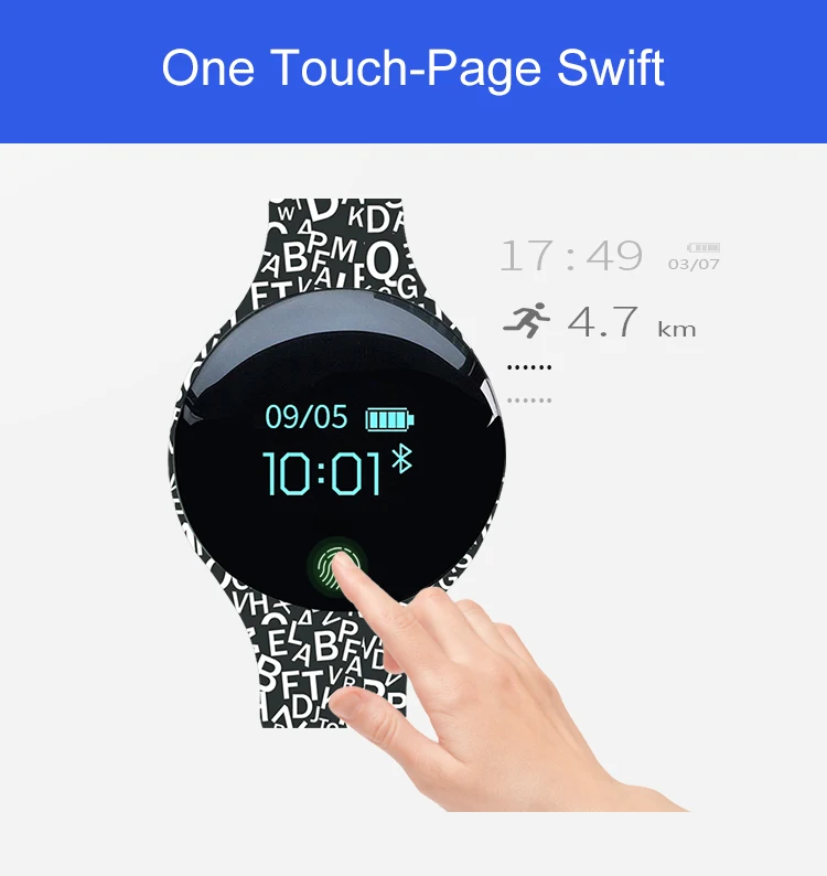 Цветной сенсорный экран, браслет с датчиком движения, смарт-браслет для спорта, фитнеса, мужчин и женщин, носимые устройства для IOS, Android