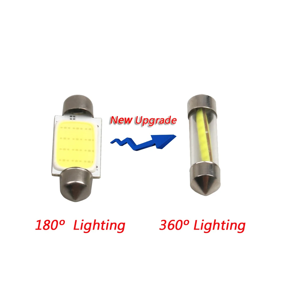2x силиконовый 360 градусов светодиодный автомобильный светильник c5w гирлянда 36 мм Чтения Купол номерной знак лампа авто лампа для интерьера лампы белый 12V