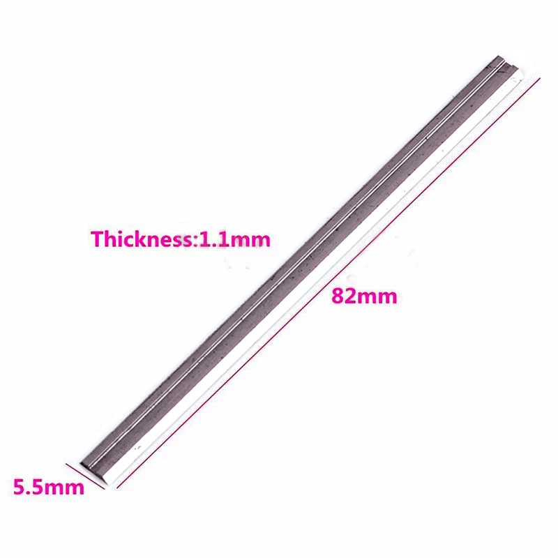 10Pcs Reversible Carbide Planer Blades 82mm x 5.5mm For MAKITA-BOSCH-B&D-HITACHI High Speed Steel Dual Blades