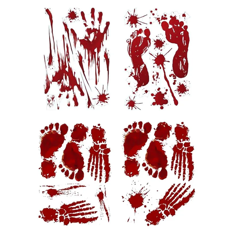 Bloody Zombie Hand Toilet Cover Decor Sticker Props Scary Unique Gifts Halloween