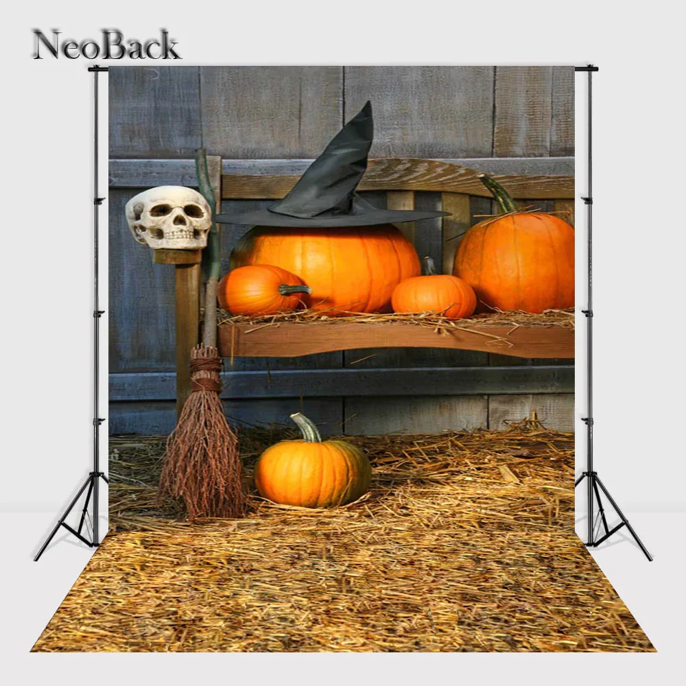 

NeoBridal 5x7ft New Born baby Halloween Photo background Celebrity Background Halloween Pumpking Studio Photo Backdrops P2482