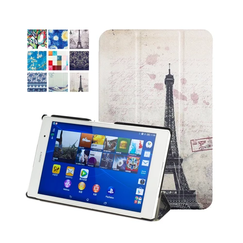 Чехол для sony xperia Z3 tablet compact 8 ''tablet pu кожаный чехол-книжка smart folio для sony tablet z3 capa+ подарок - Цвет: SYZ3 SY TD