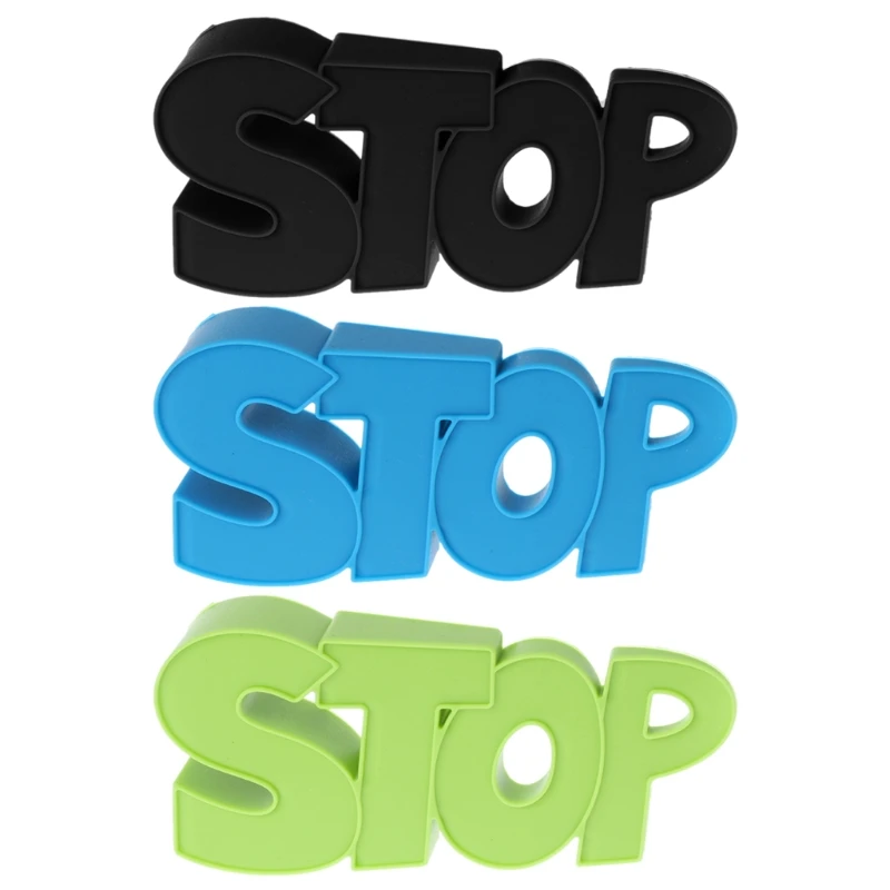 

1 Pc Silicone Gel Door Stucker Door Stucker Safe Stop Letters Modelling Children Silicone Wind Bottom Protect 12x5.5x2.5cm