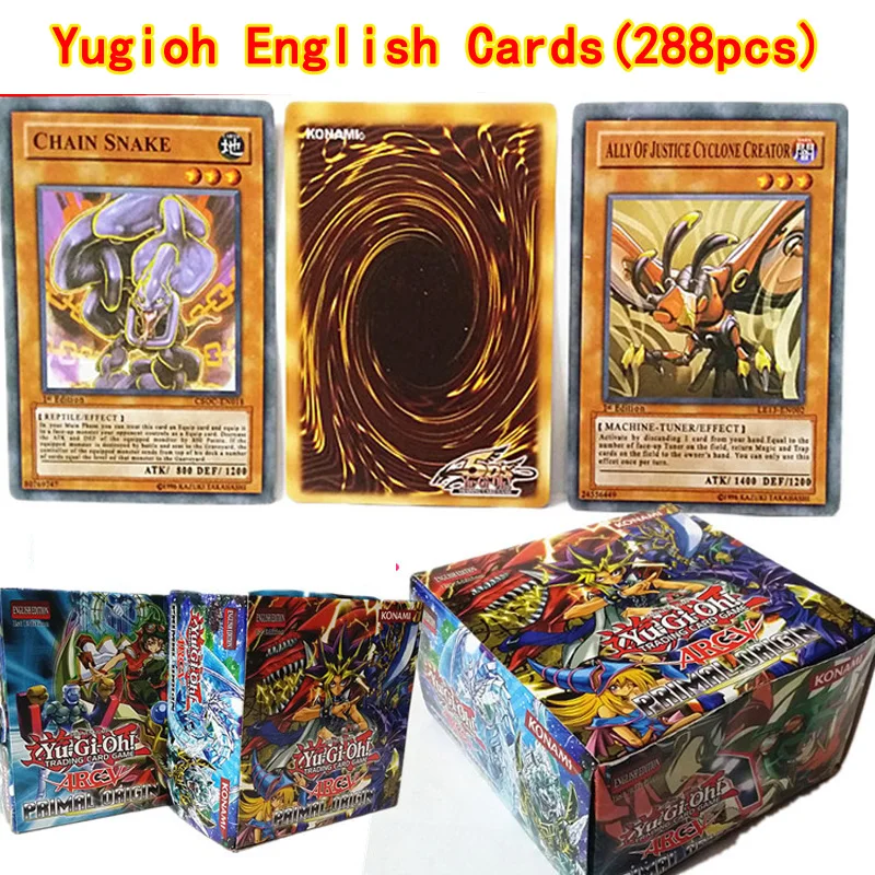 288 pièces/ensemble Anime japon Yu Gi Oh cartes de jeu à collectionner jouets pour garçons filles pour Collection avec boîte cadeau de noël